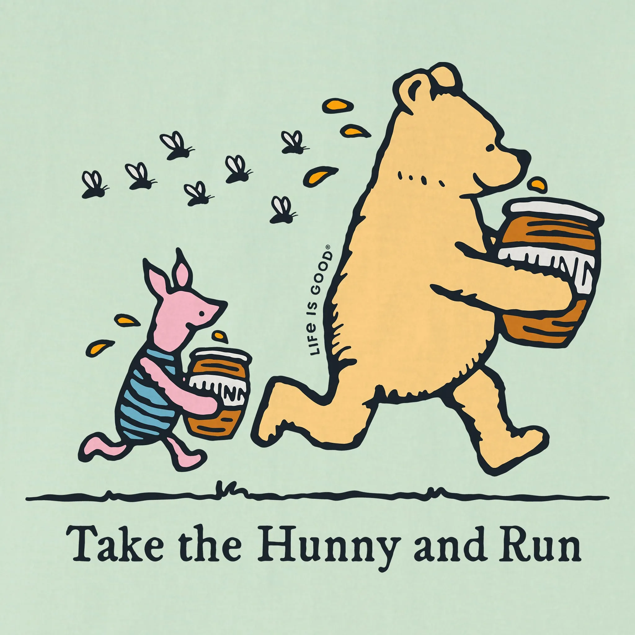 Kids Take the Hunny and Run Short Sleeve Crusher Tee Life is Good