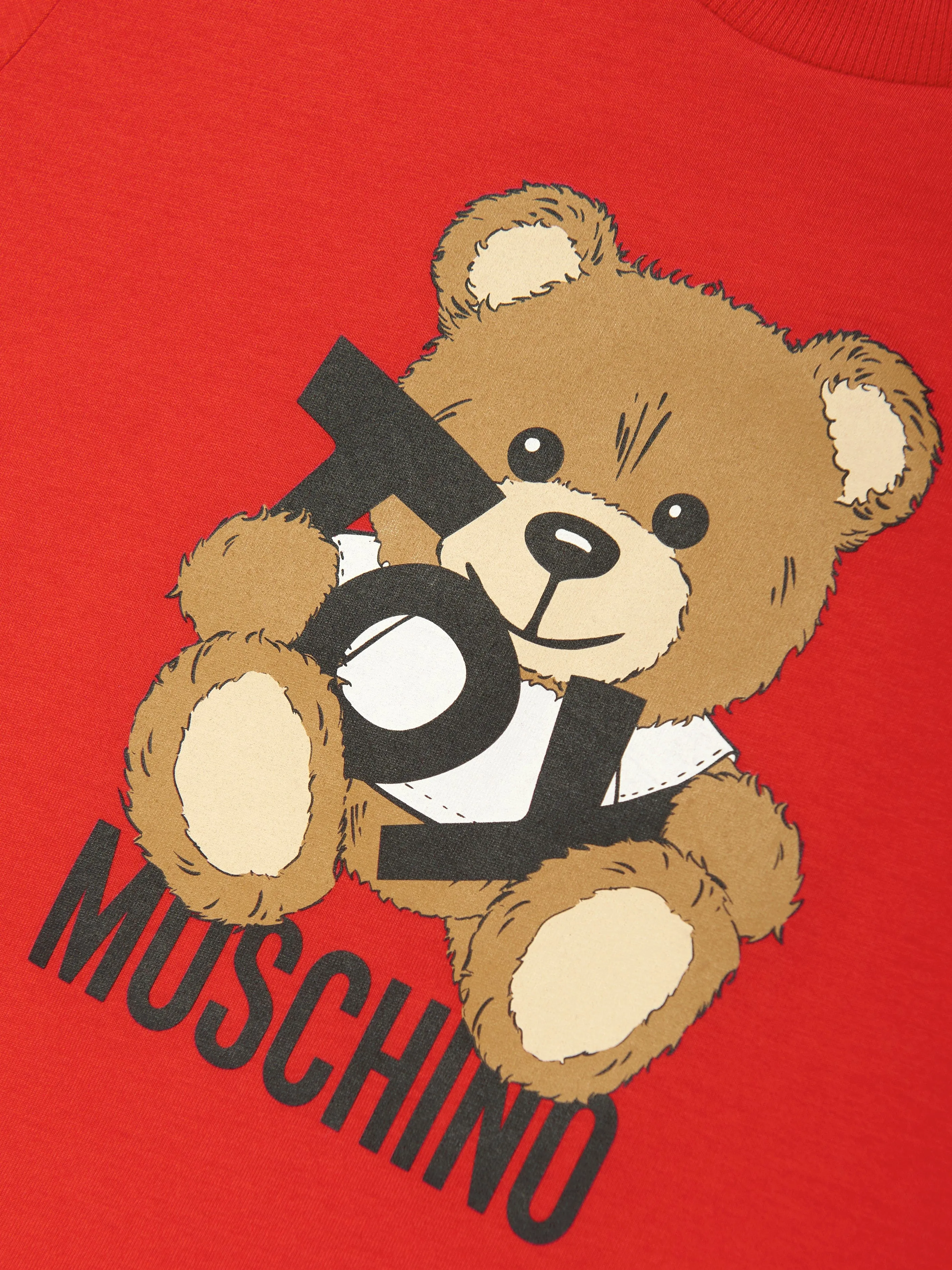 Kids Teddy Bear Logo T-Shirt in Red