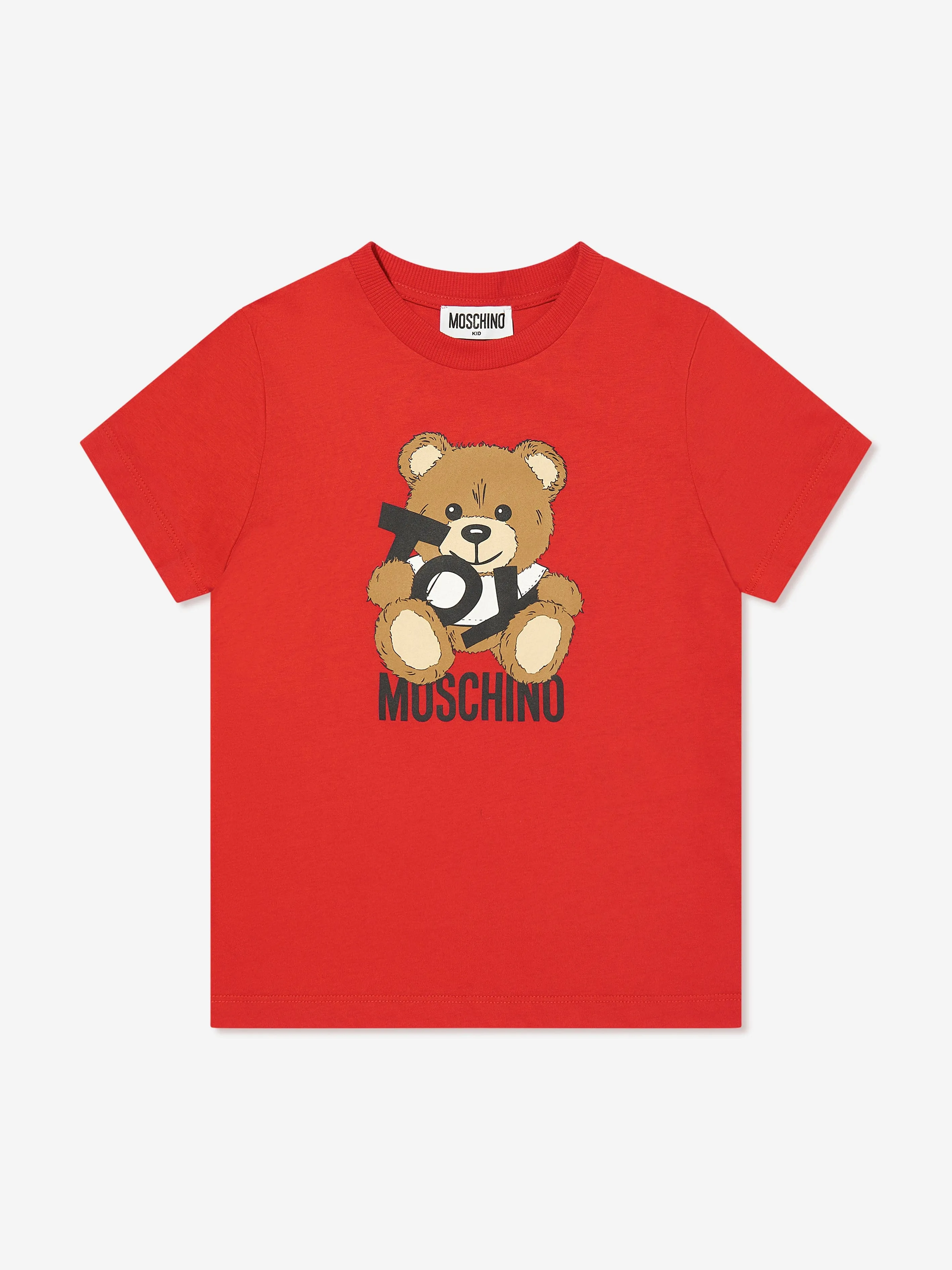 Kids Teddy Bear Logo T-Shirt in Red