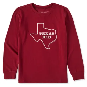 Kids Texas Kid Long Sleeve Crusher Tee Life is Good