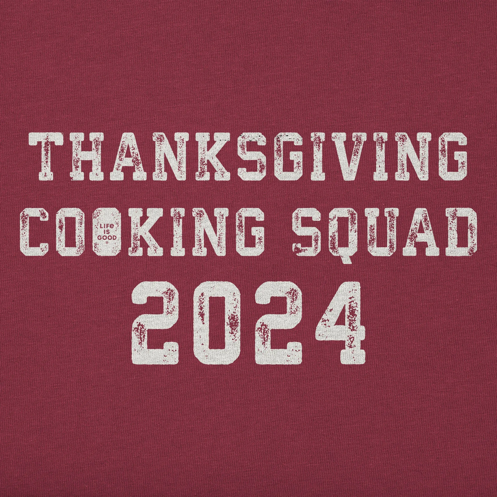 Kids Thanksgiving Day Cooking Squad 2024 Long Sleeve Crusher Tee Life is Good
