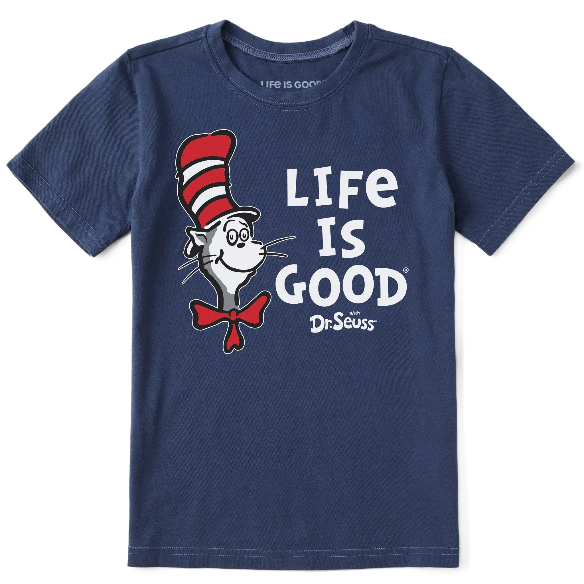 Kids The Cat LIG Stack Short Sleeve Crusher Tee Life is Good