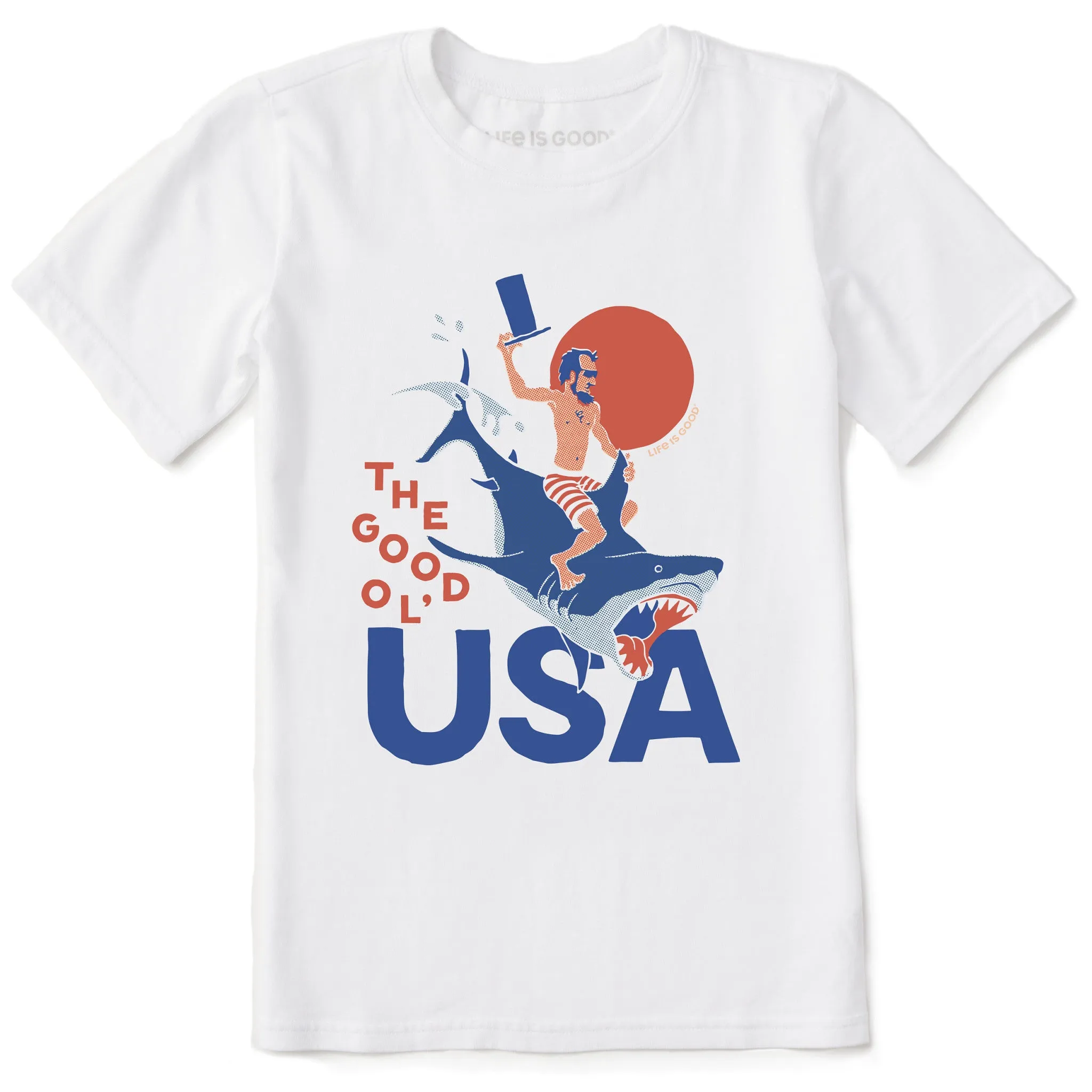 Kids The Good Ol' USA Short Sleeve Crusher Tee Life is Good