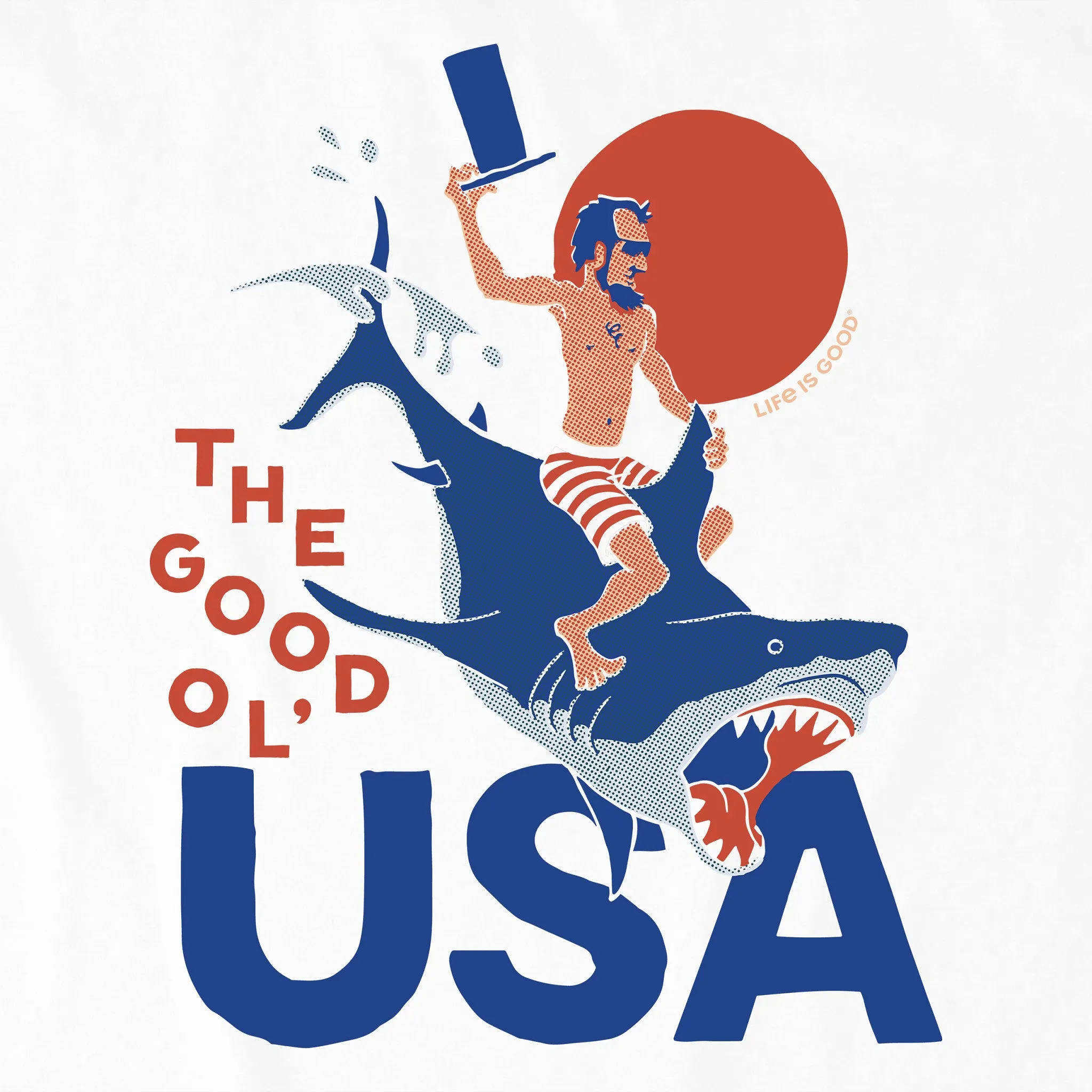 Kids The Good Ol' USA Short Sleeve Crusher Tee Life is Good