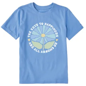 Kids The Keys to Happiness Are All Around Us Short Sleeve Crusher Tee Life is Good