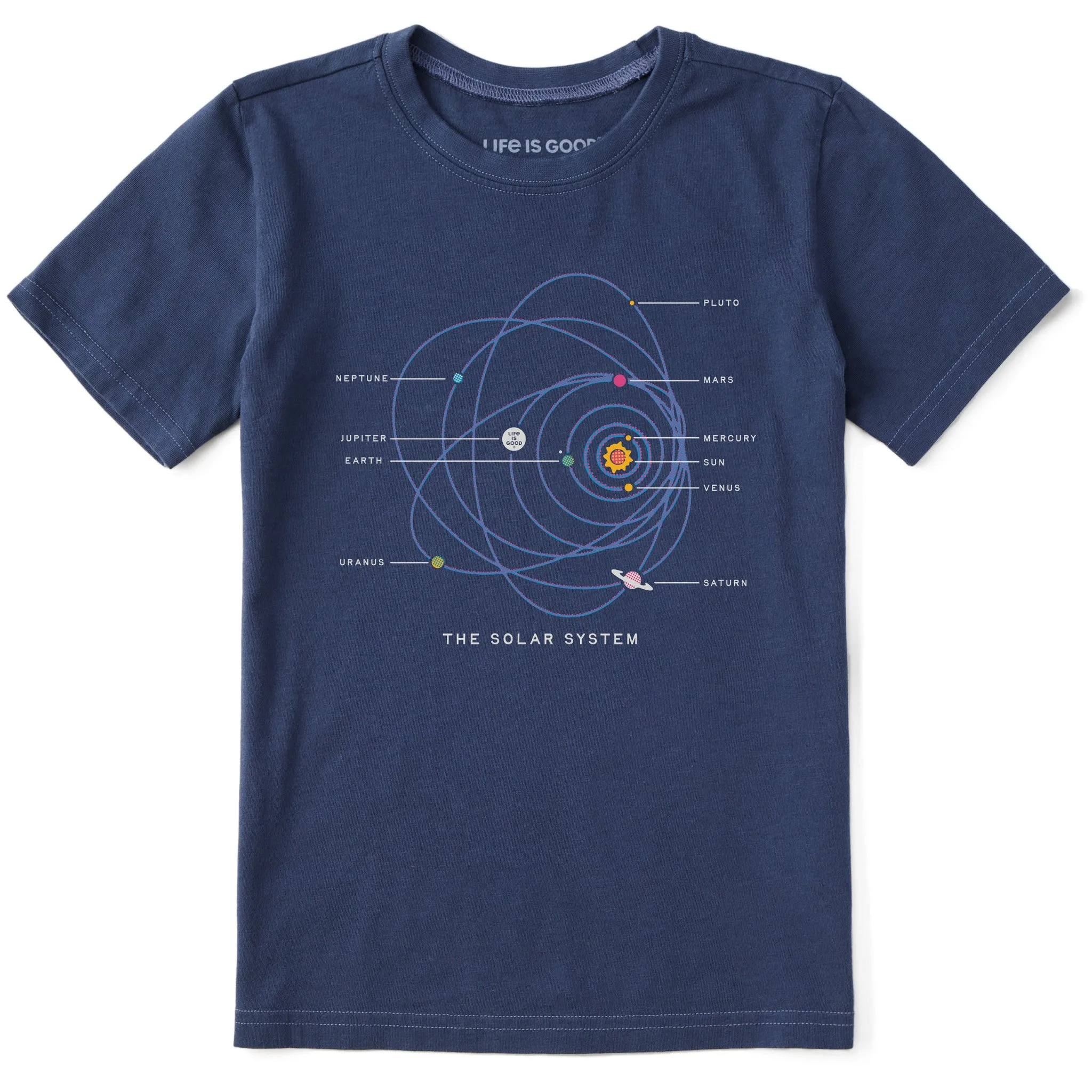 Kids The Solar System Short Sleeve Crusher Tee Life is Good