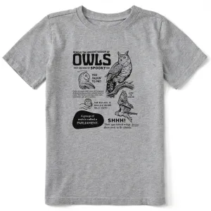 Kids The Wisdom of Owls Short Sleeve Crusher Tee Life is Good