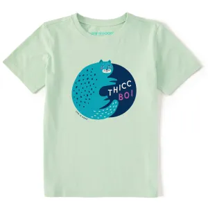 Kids Thicc Boi Cat Short Sleeve Crusher Tee Life is Good