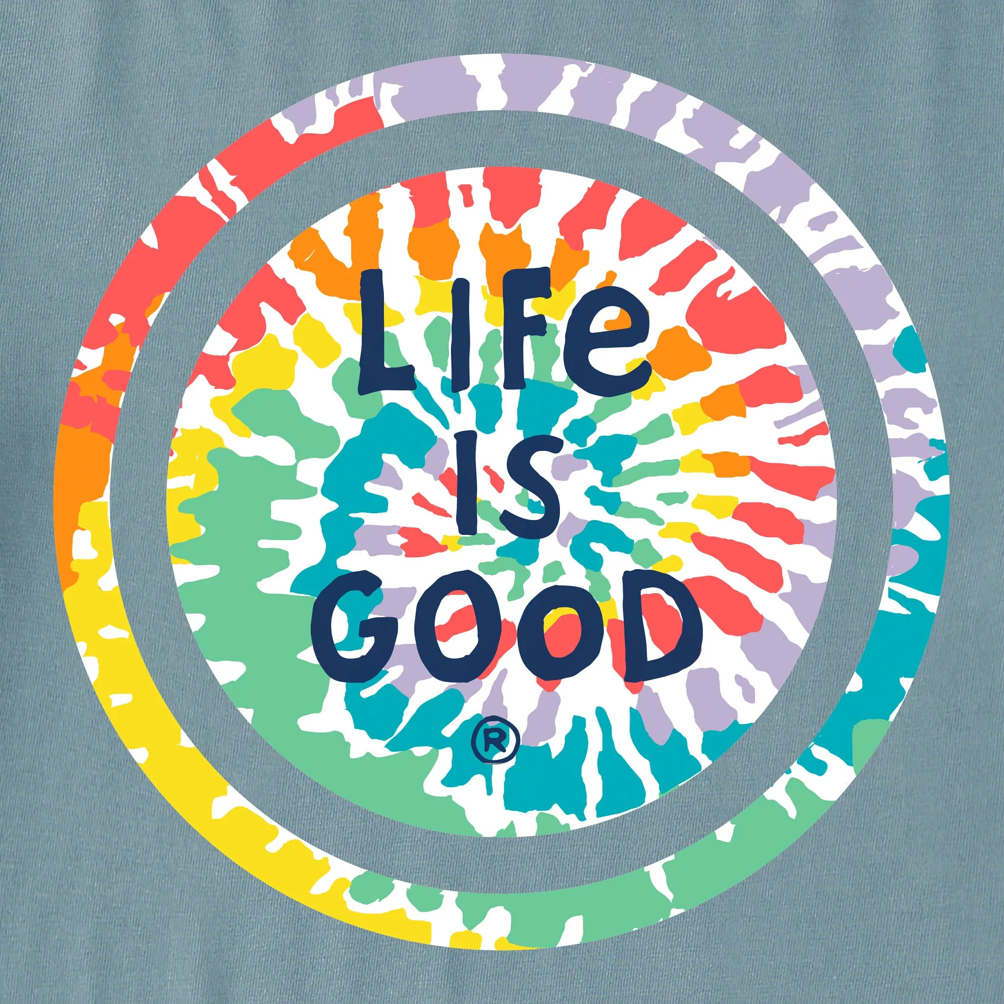 Kids Tie Dye Coin Short Sleeve Crusher Tee Life is Good