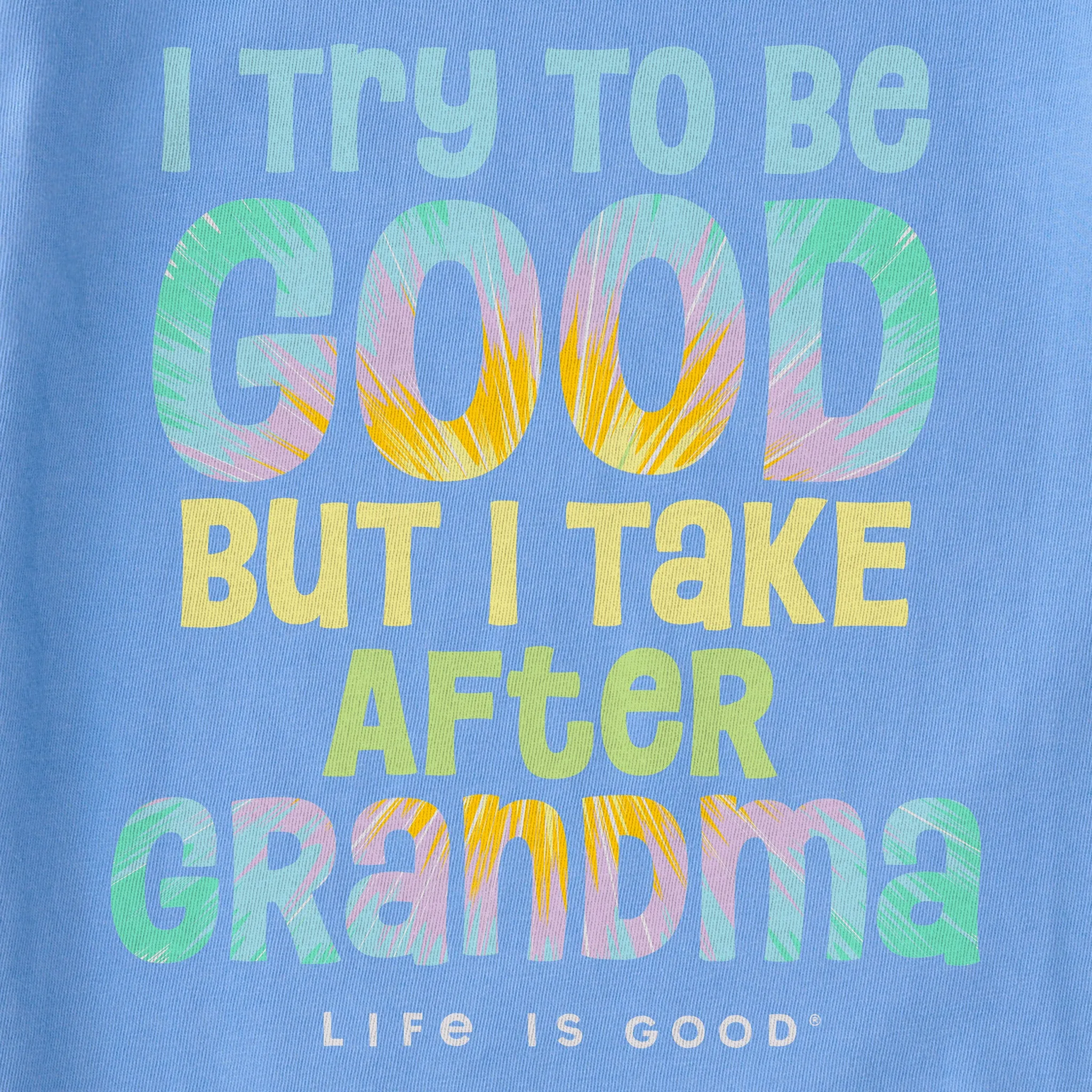 Kids Tie Dye Good Grandma Short Sleeve Crusher Tee Life is Good