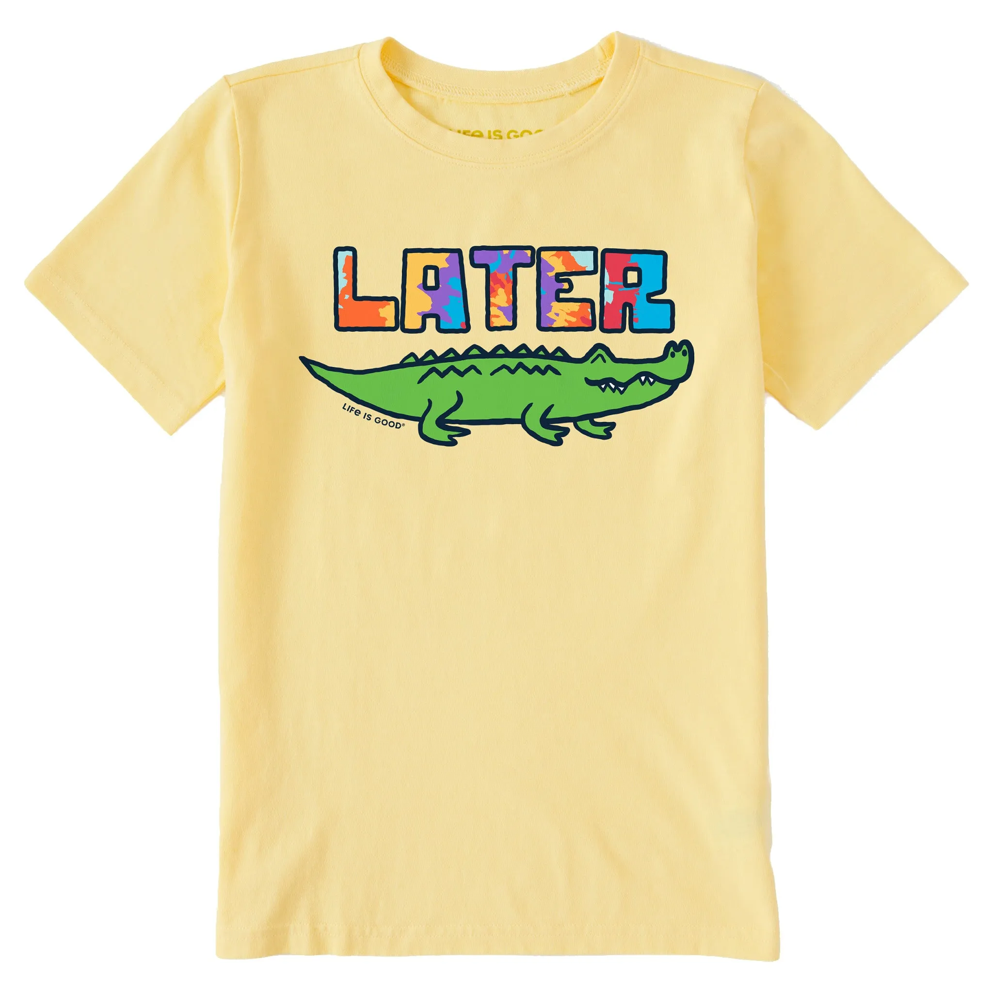 Kids Tie Dye Later Gator Short Sleeve Crusher Tee Life is Good