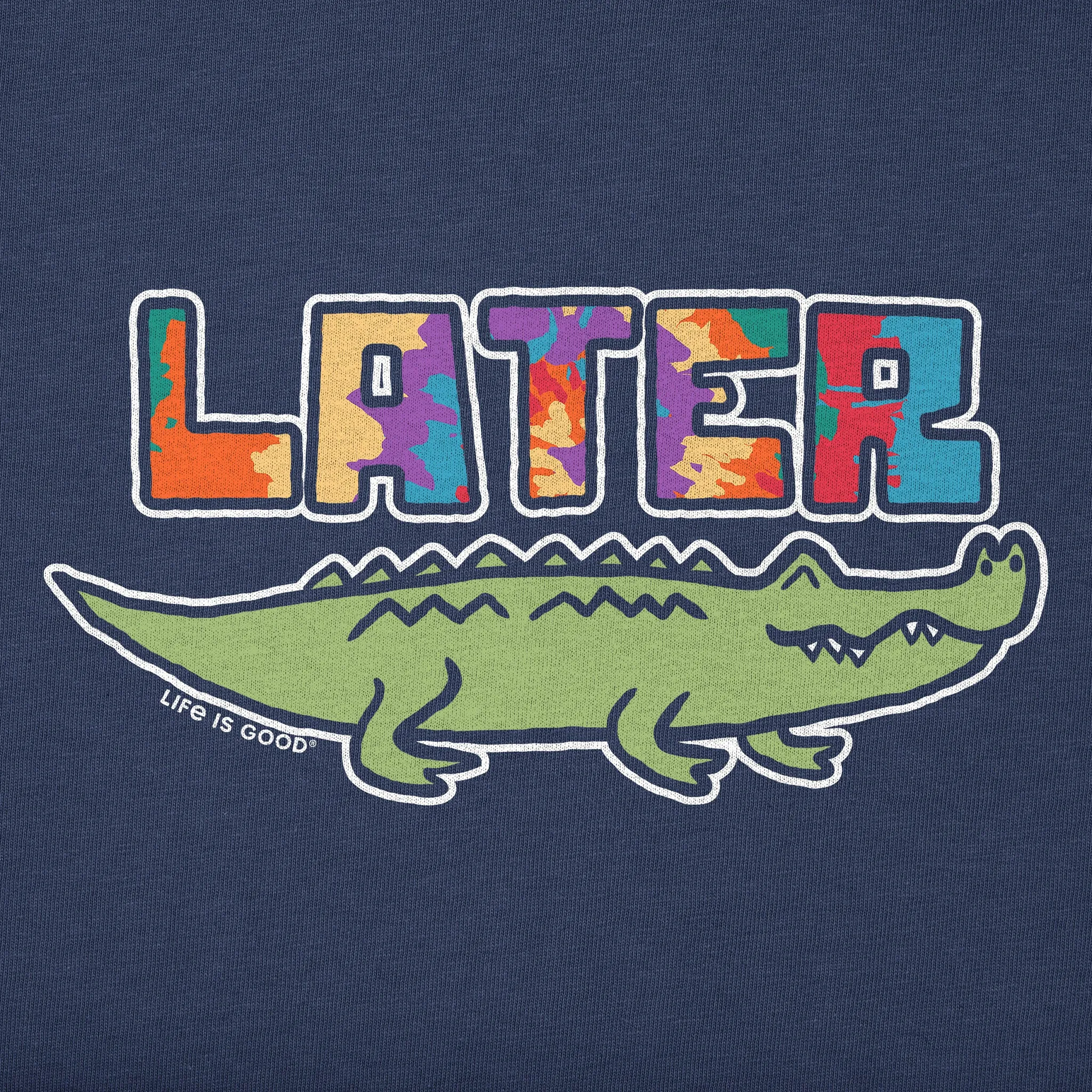 Kids Tie Dye Later Gator Short Sleeve Crusher Tee Life is Good