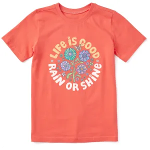 Kids Tie Dye Rain or Shine Trippy Short Sleeve Crusher Tee Life is Good