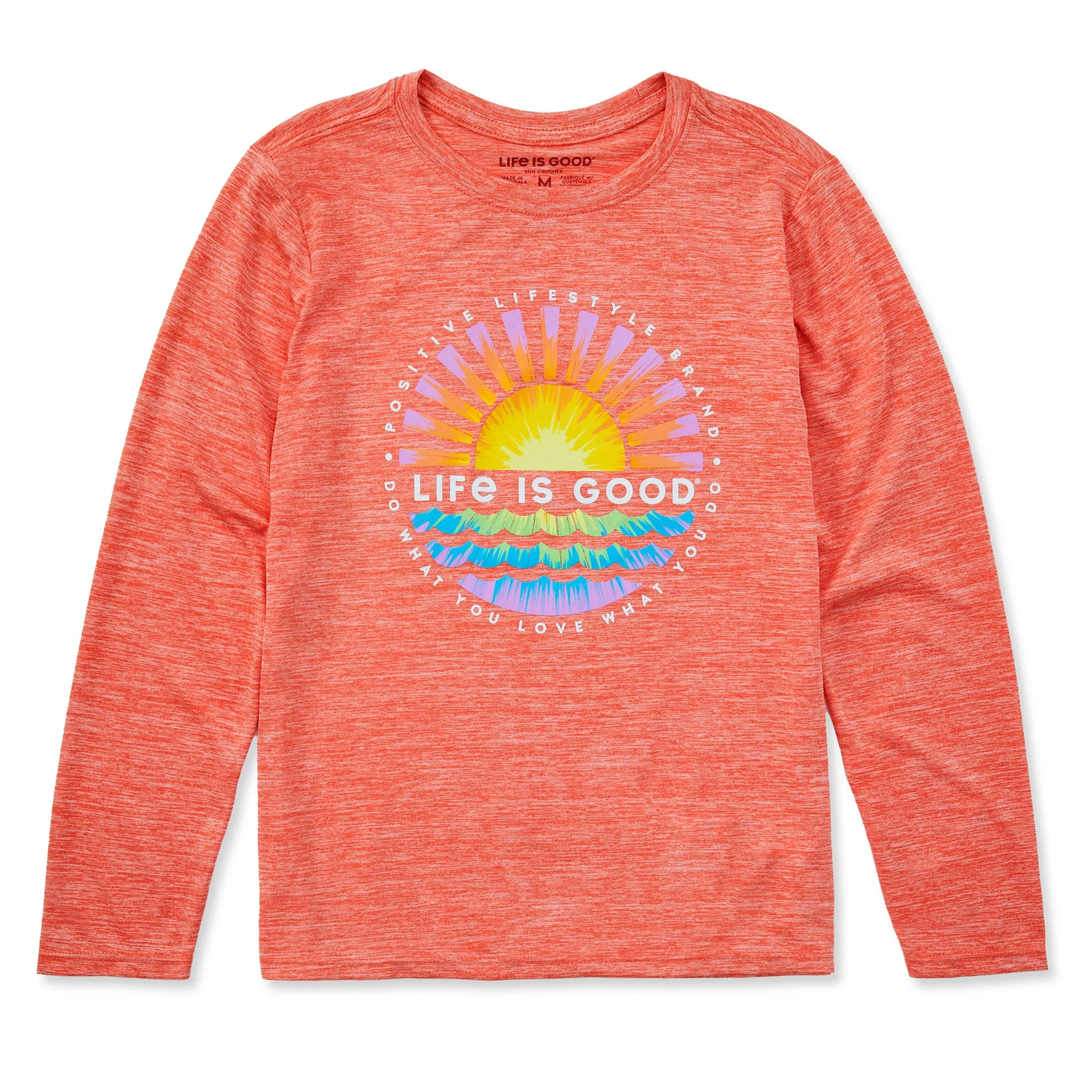 Kids Tie Dye Sunset Burst Long Sleeve Sun Crusher Tee Life is Good