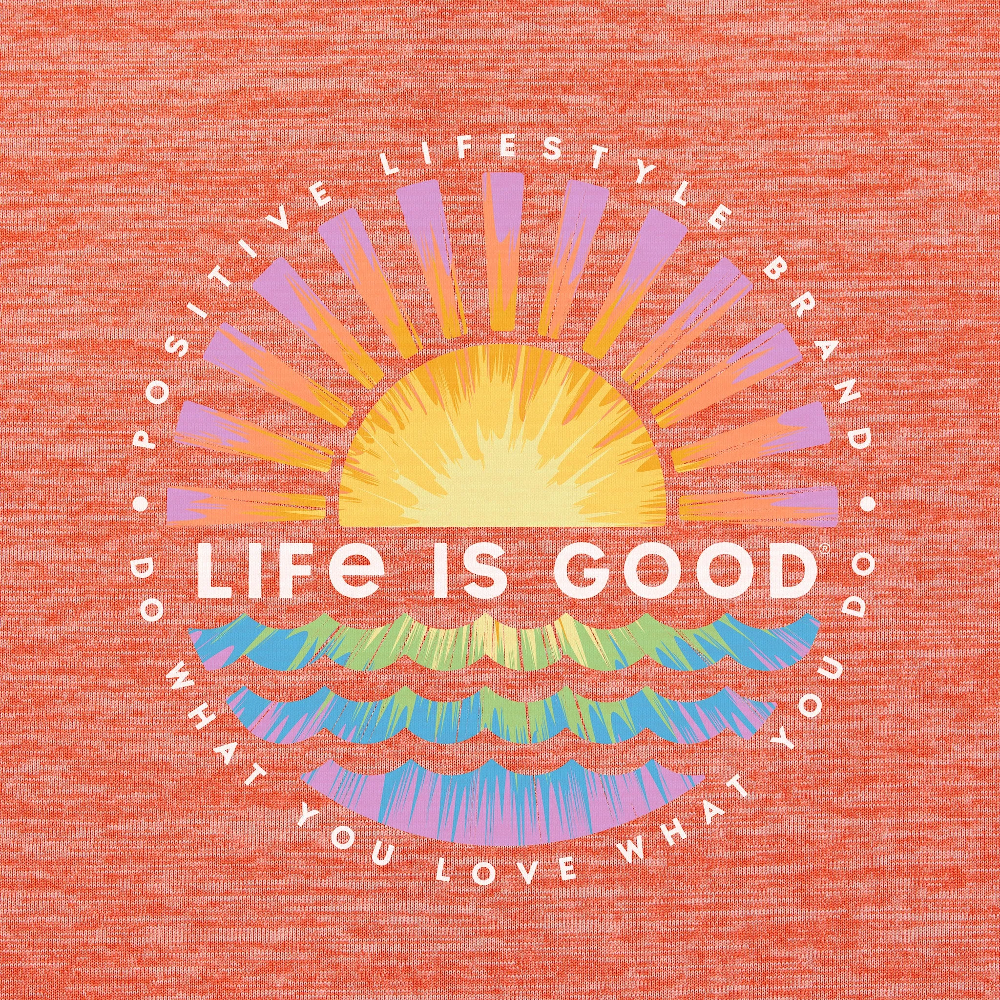Kids Tie Dye Sunset Burst Long Sleeve Sun Crusher Tee Life is Good