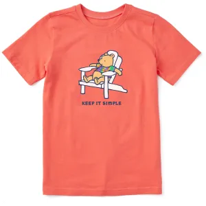 Kids Tie Dye Winnie Keep it Simple Short Sleeve Crusher Tee Life is Good