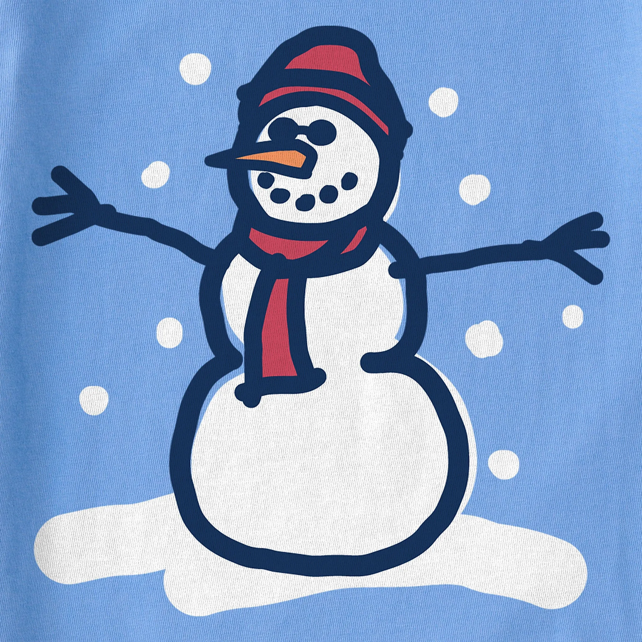 Kids Tiny Little Snowman Short Sleeve Crusher Tee Life is Good