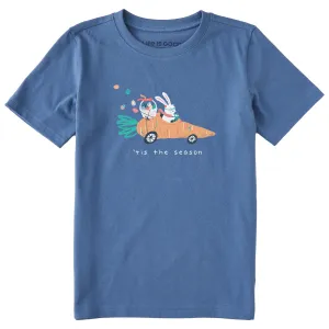 Kids Tis the Season Carrot Car Short Sleeve Crusher Tee Life is Good