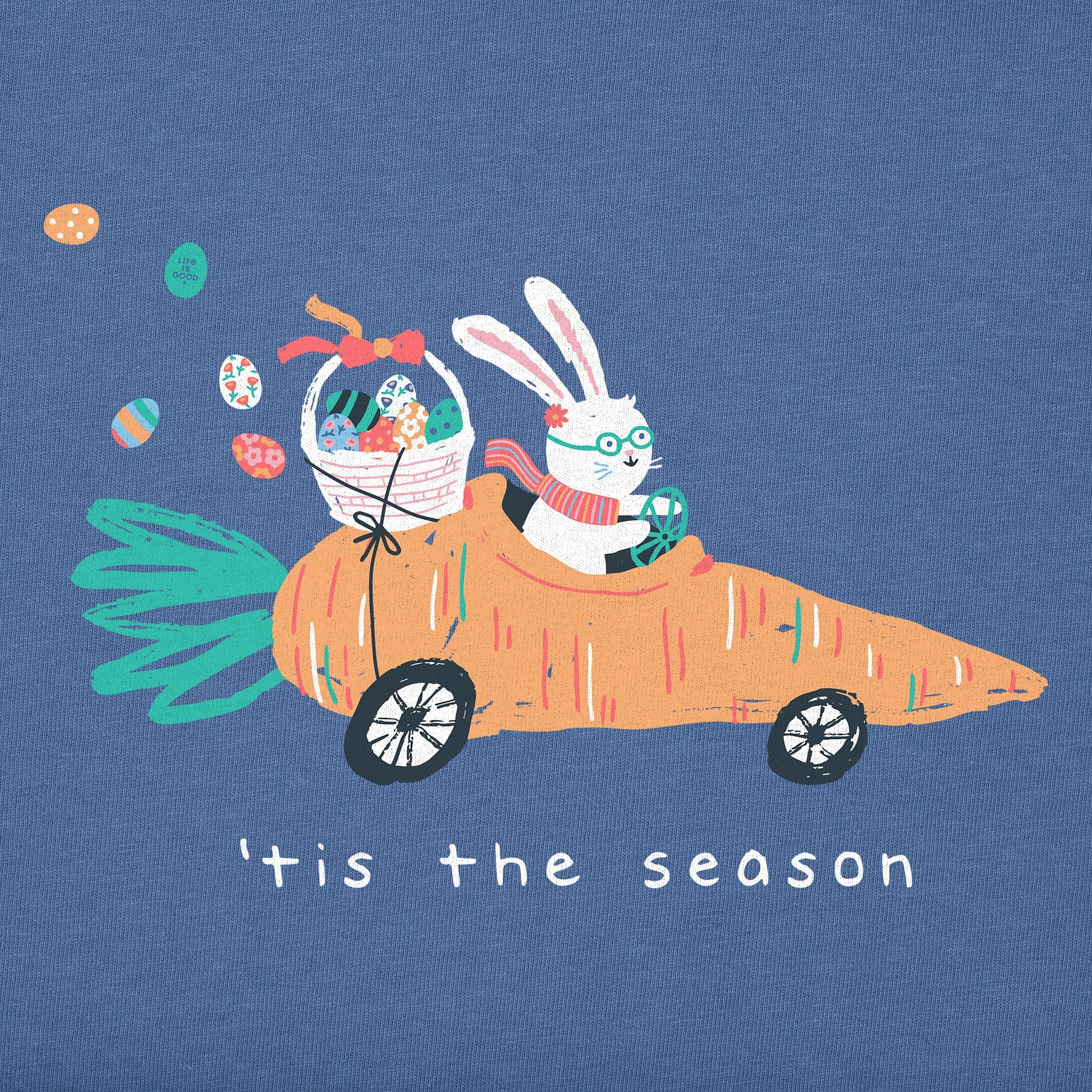 Kids Tis the Season Carrot Car Short Sleeve Crusher Tee Life is Good
