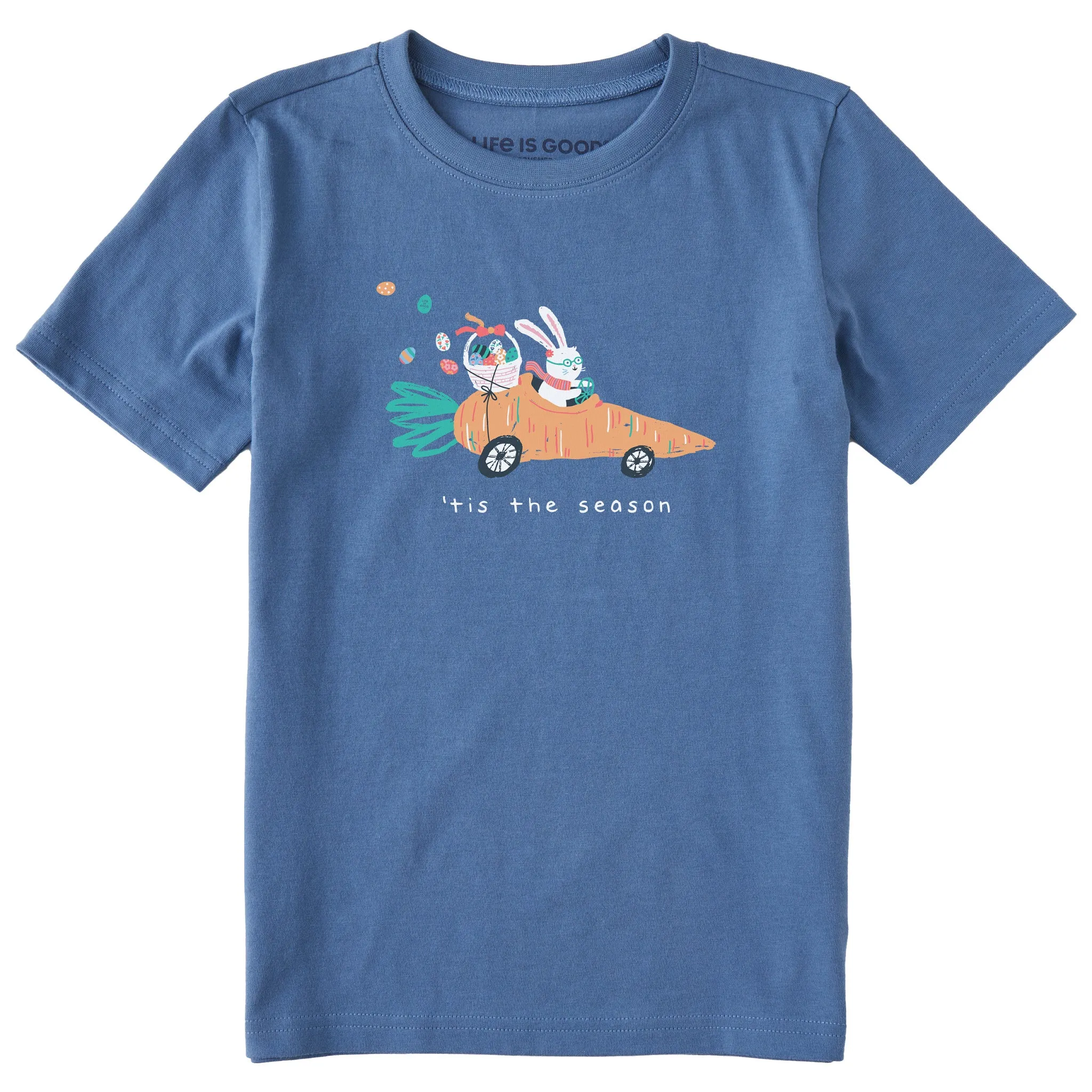 Kids Tis the Season Carrot Car Short Sleeve Crusher Tee Life is Good