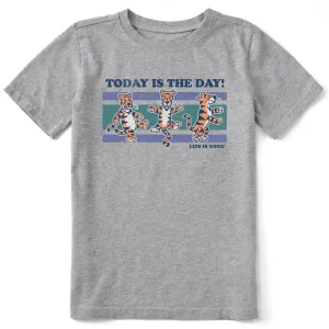 Kids Today is the Day Tiger Stripes Short Sleeve Crusher Tee Life is Good