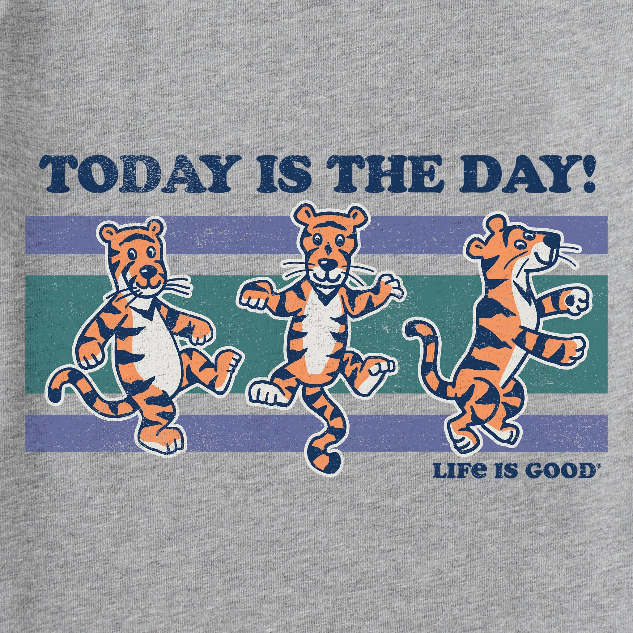 Kids Today is the Day Tiger Stripes Short Sleeve Crusher Tee Life is Good