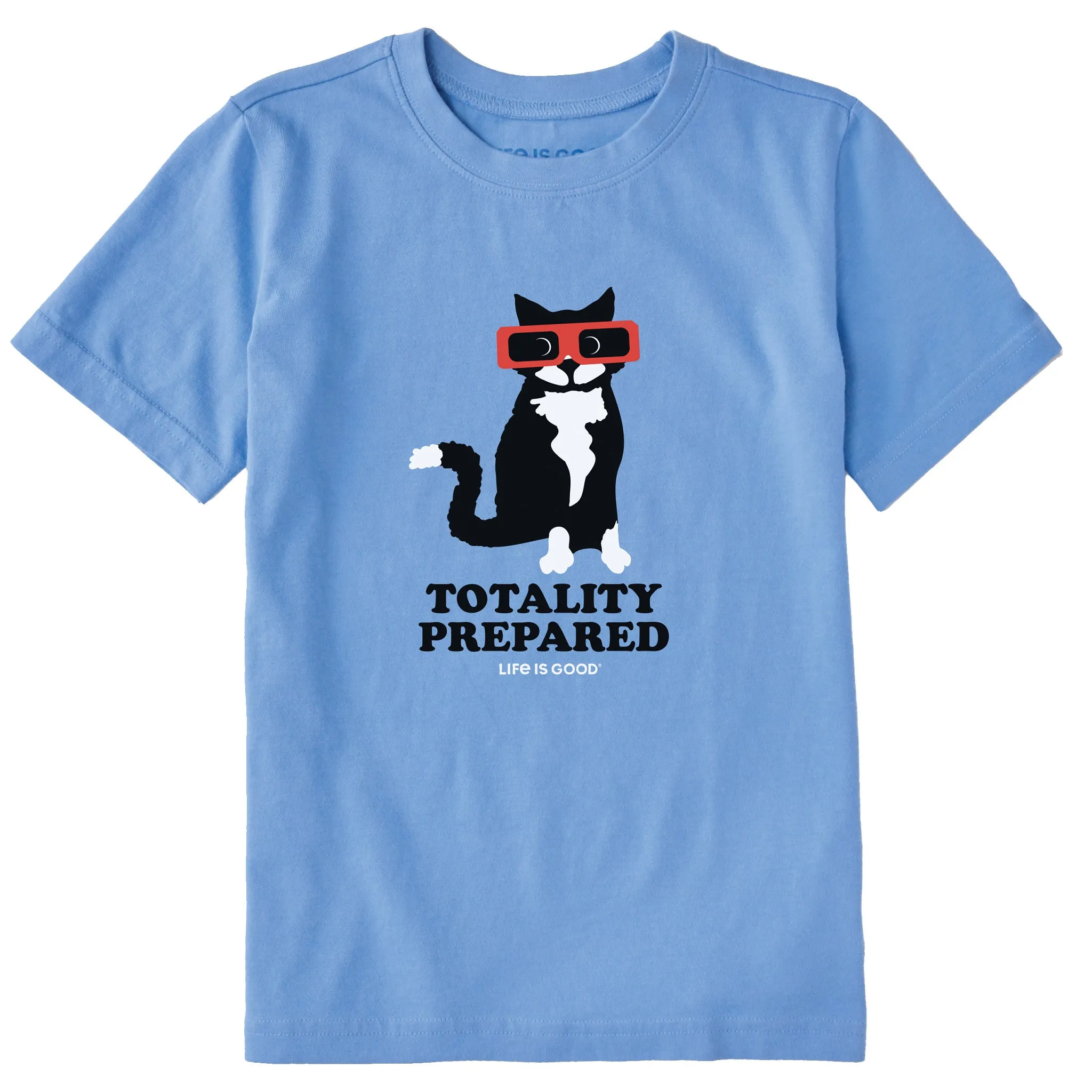 Kids Totality Prepared Solar Cat Short Sleeve Crusher Tee Life is Good
