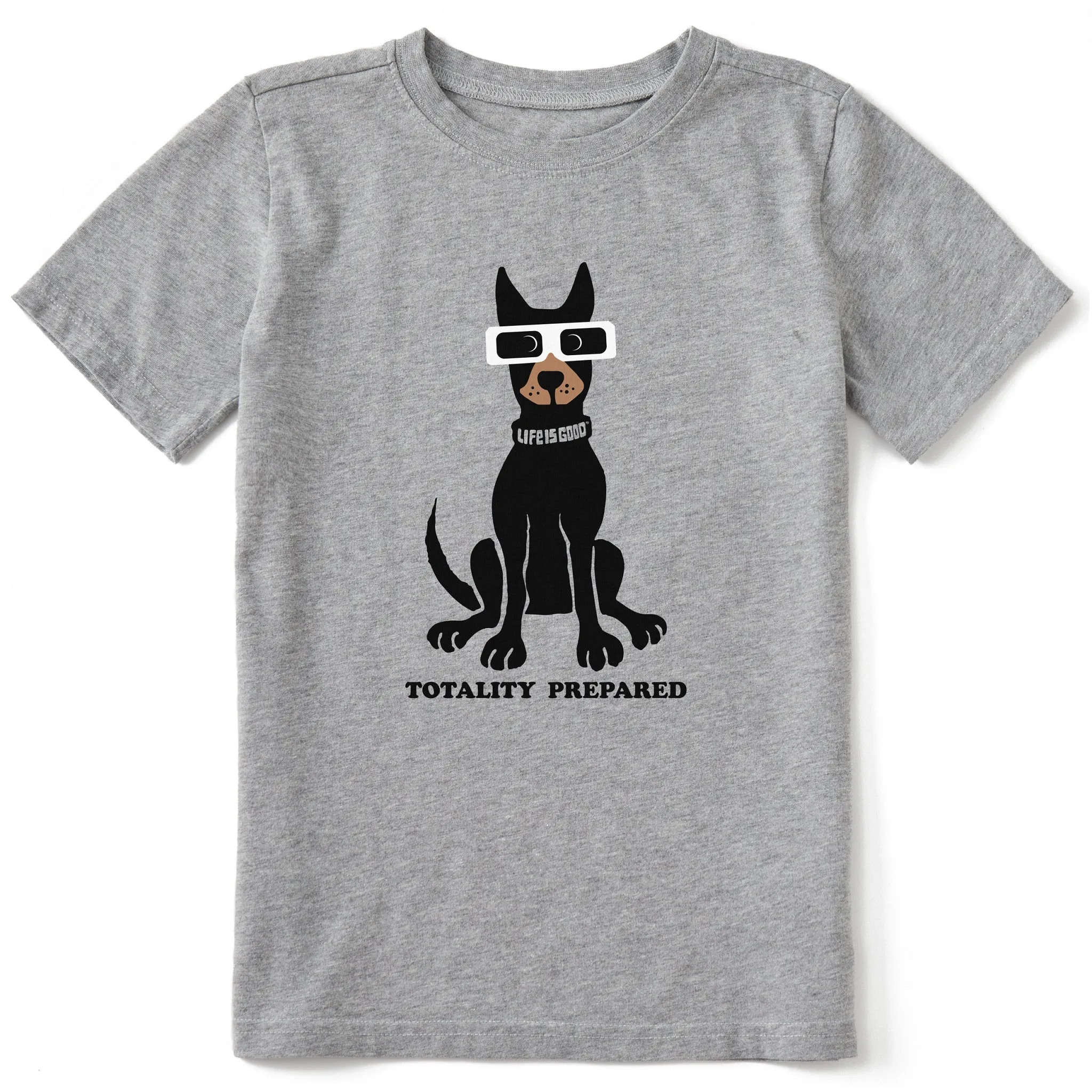Kids Totality Prepared Solar Dog Short Sleeve Crusher Tee Life is Good