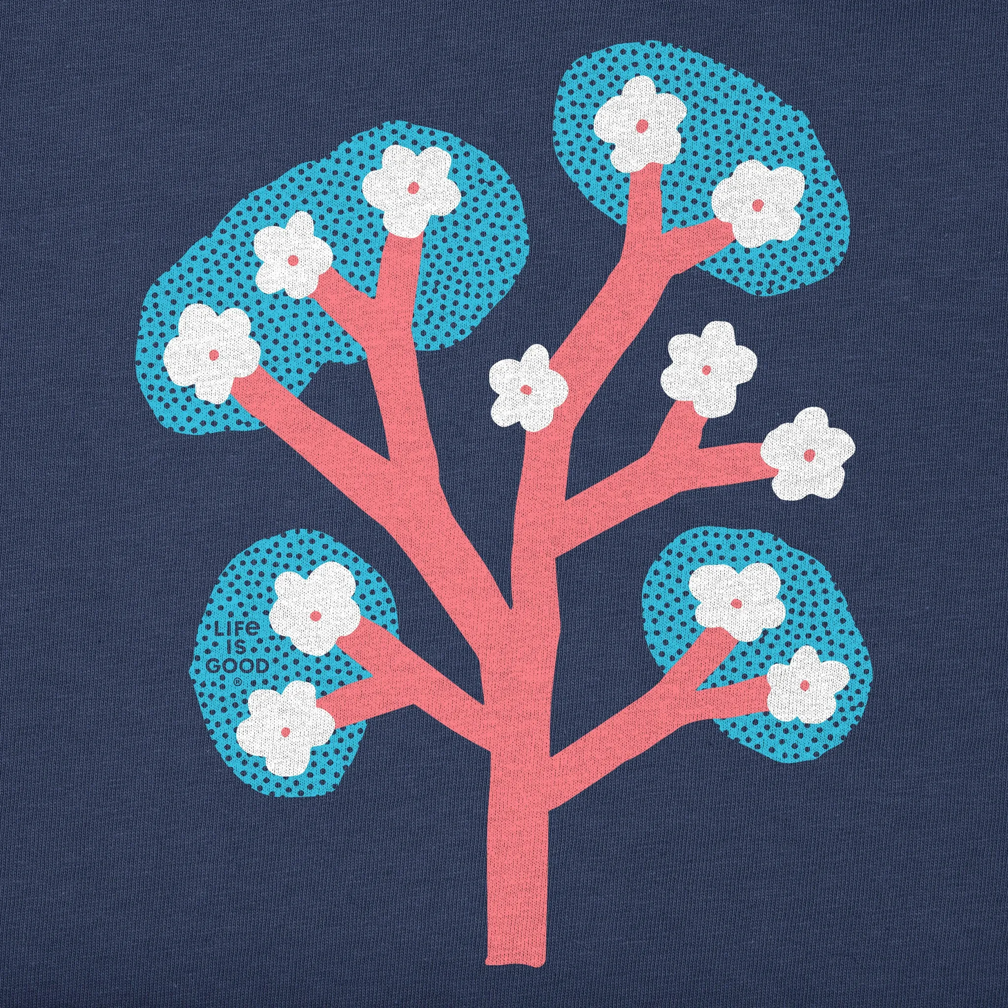 Kids Tree Blossom Short Sleeve Crusher Tee Life is Good