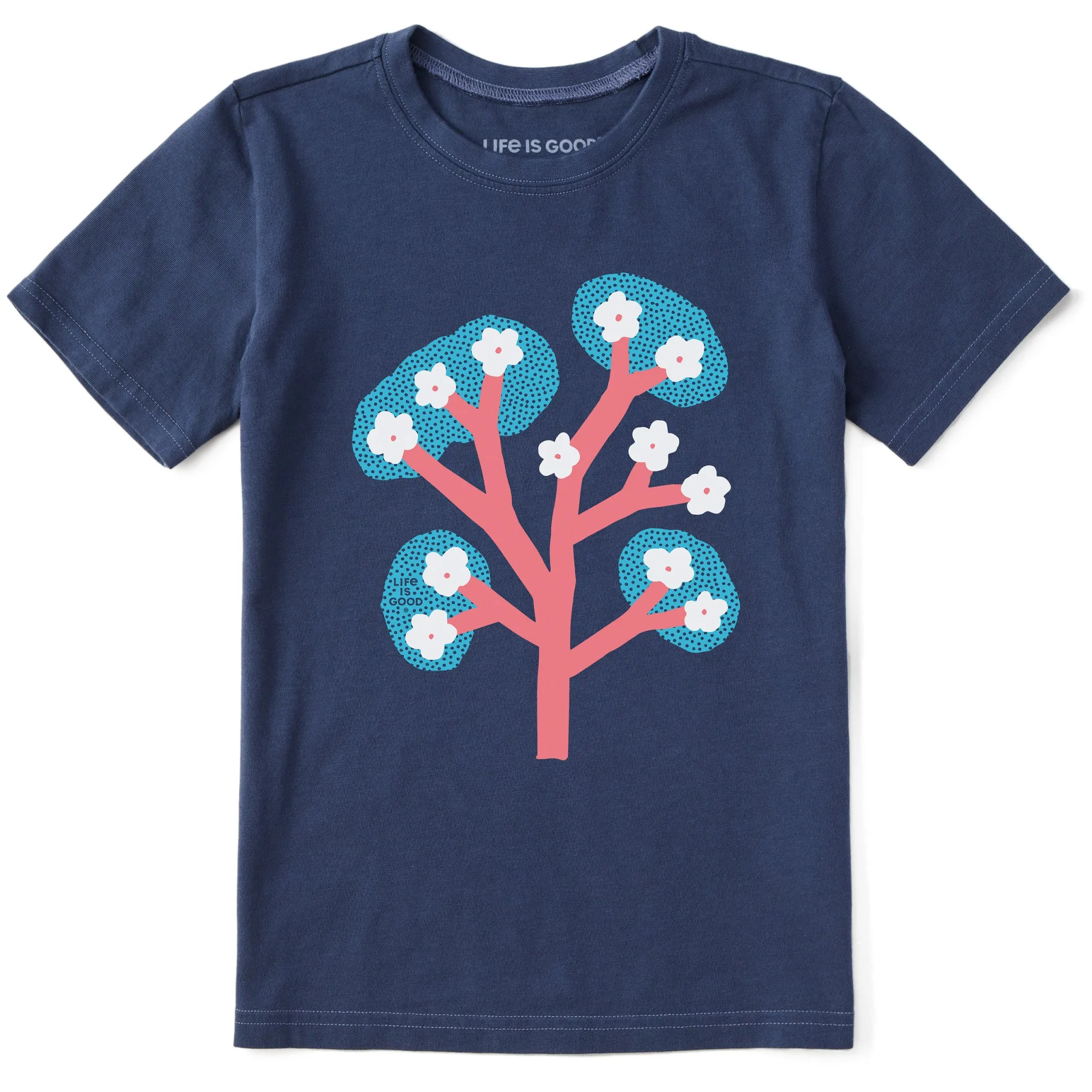Kids Tree Blossom Short Sleeve Crusher Tee Life is Good