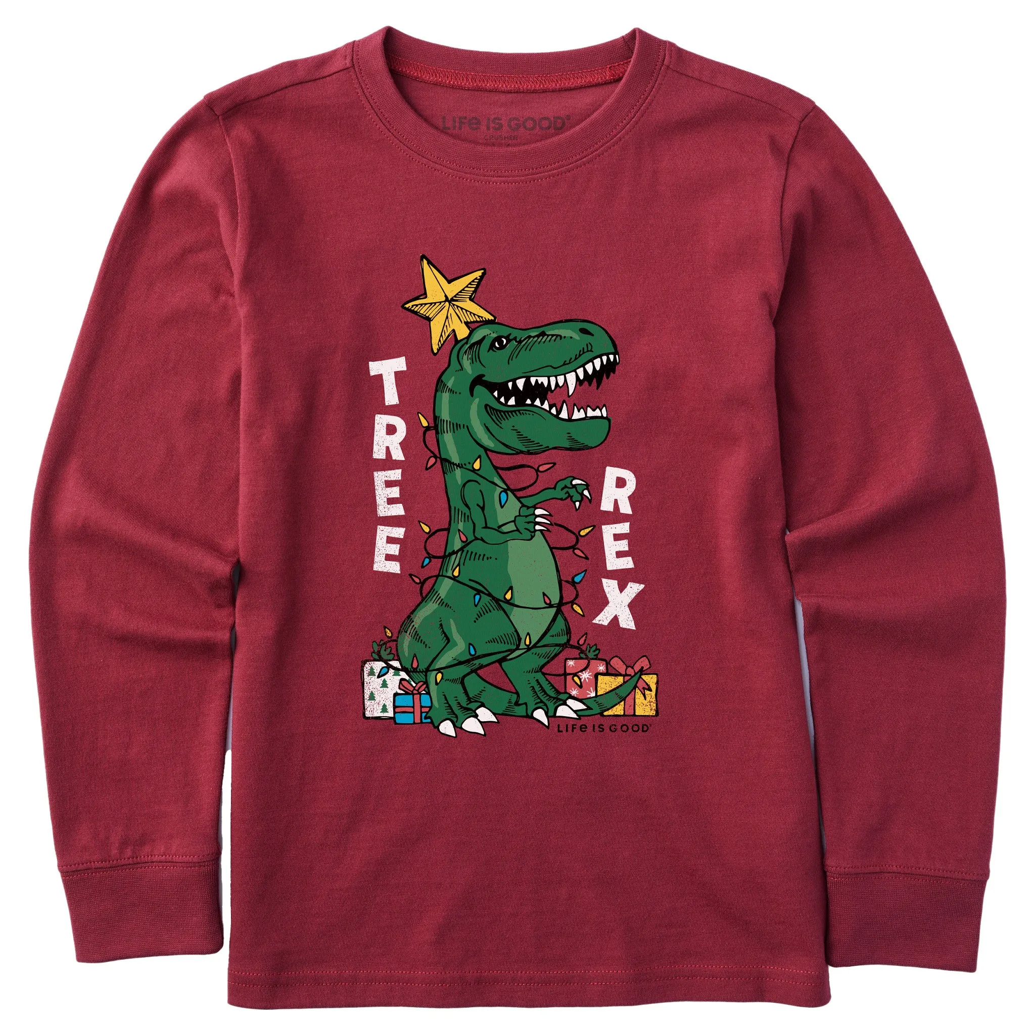 Kids Tree Rex Long Sleeve Crusher Tee Life is Good