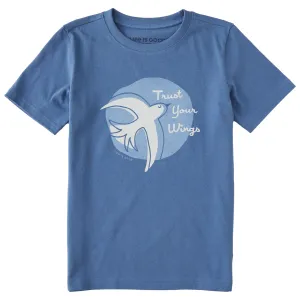 Kids Trust Your Wings Short Sleeve Crusher Tee Life is Good