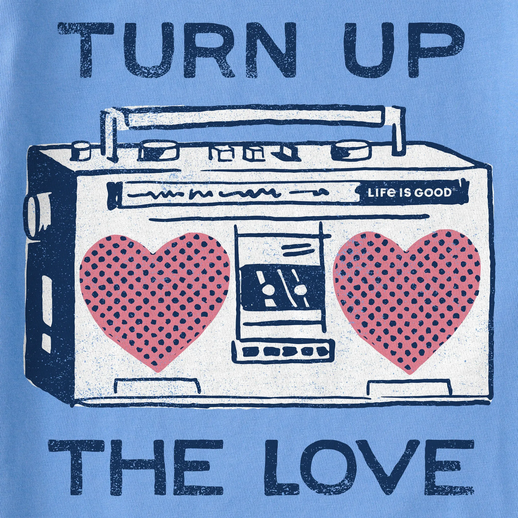 Kids Turn Up the Love Stereo Short Sleeve Crusher Tee Life is Good