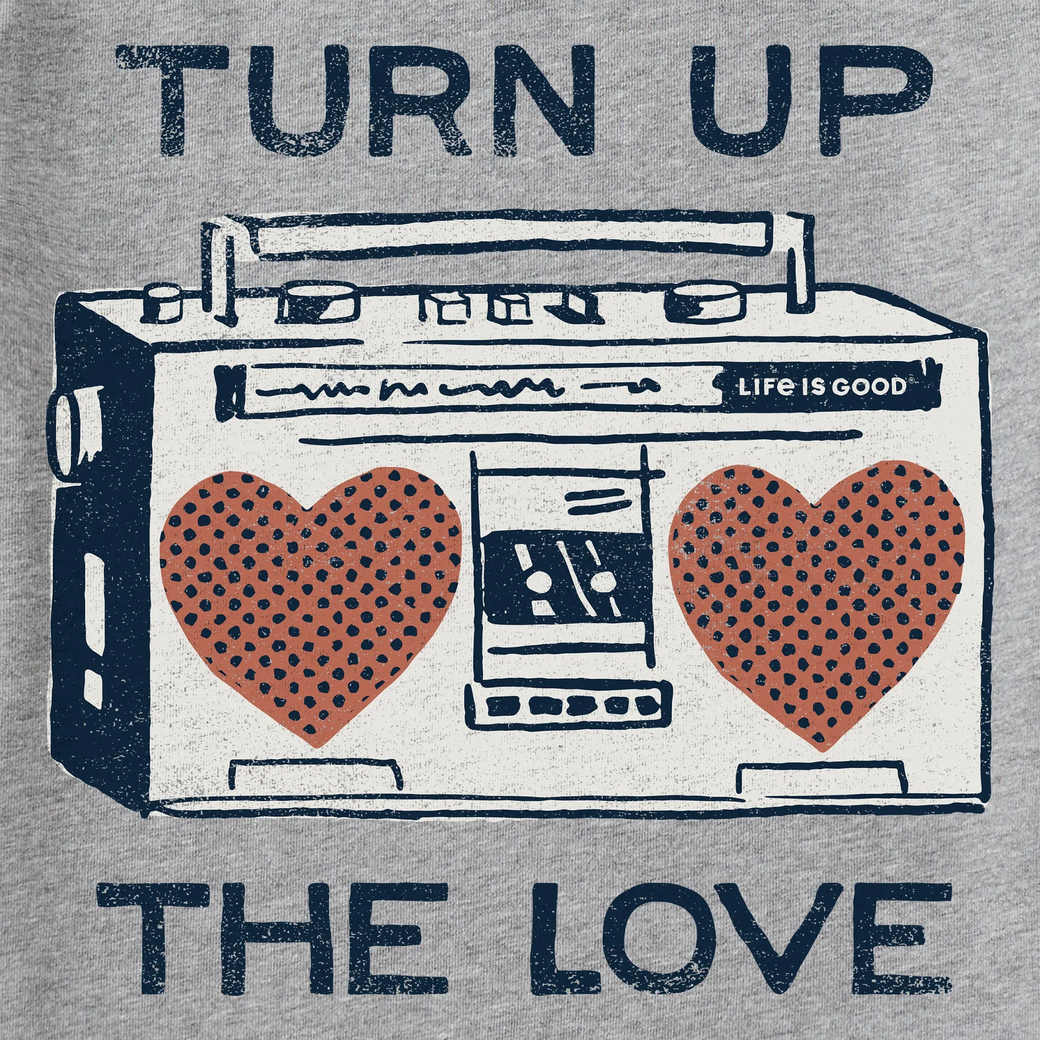 Kids Turn Up the Love Stereo Short Sleeve Crusher Tee Life is Good