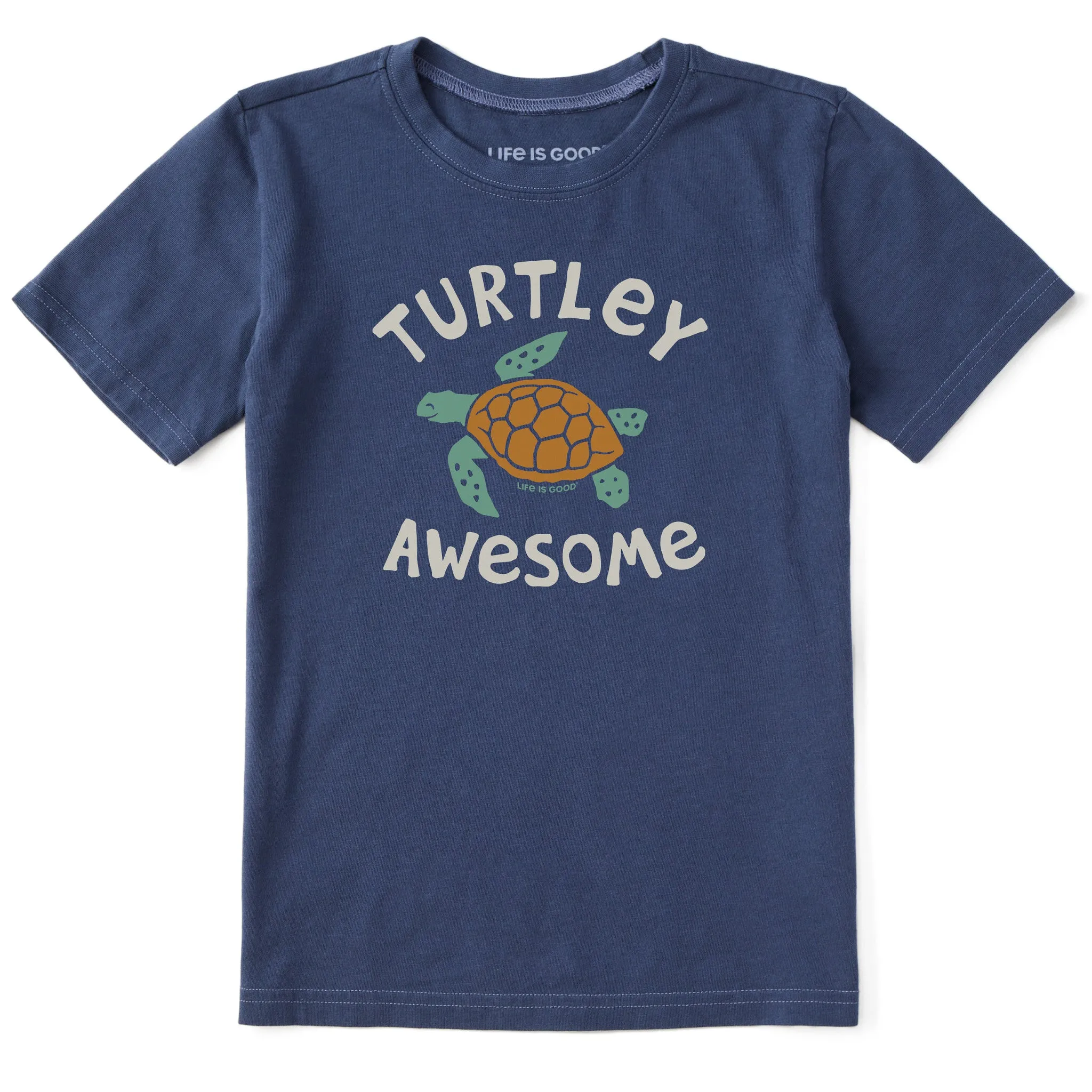 Kids Turtley Awesome Short Sleeve Crusher Tee Life is Good