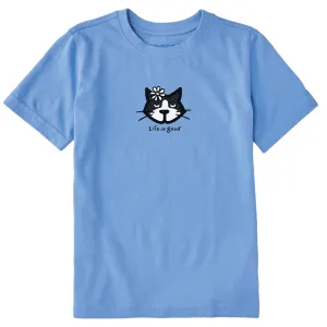 Kids Tuxedo Al Daisy Short Sleeve Crusher Tee Life is Good