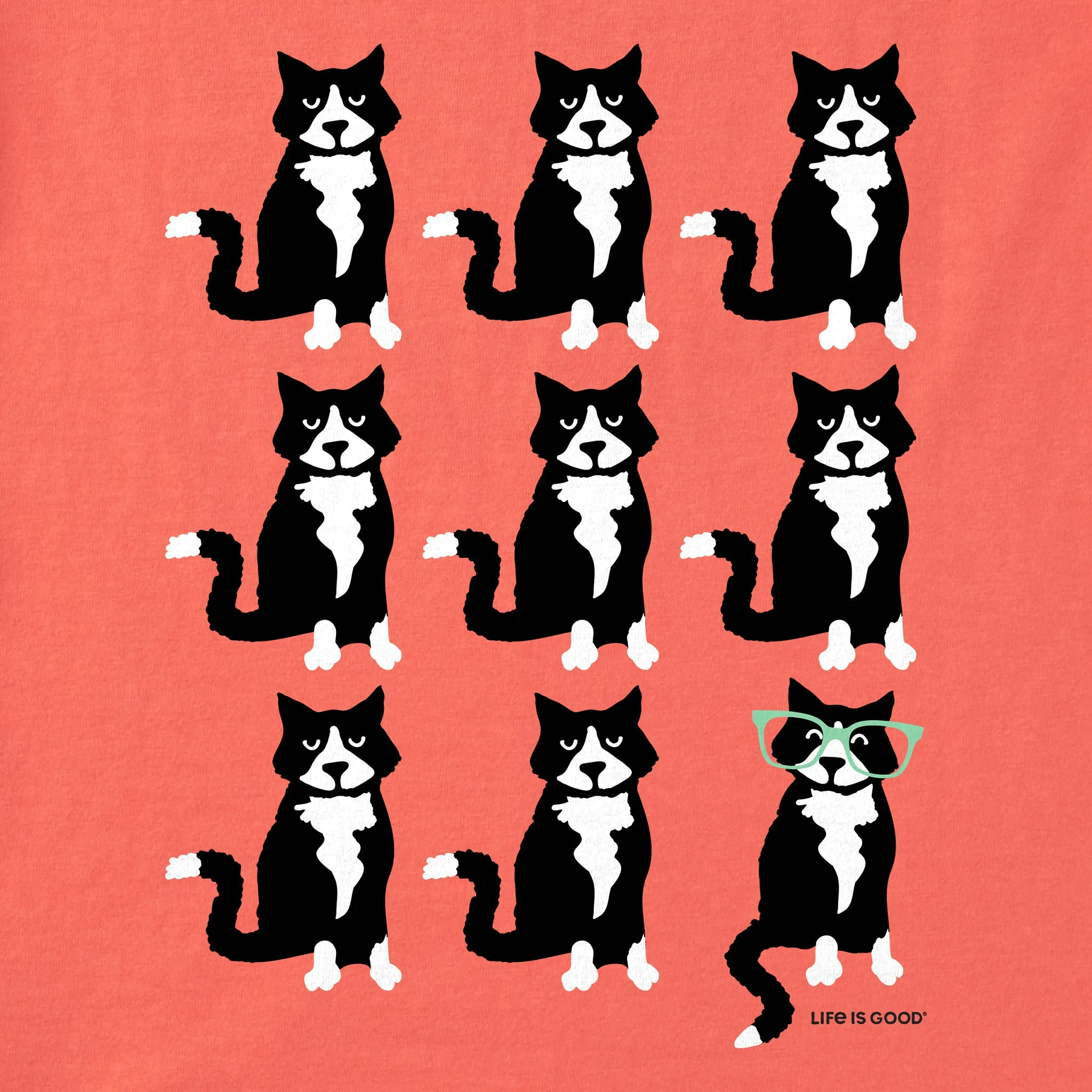Kids Tuxedo Al Grid Short Sleeve Crusher Tee Life is Good