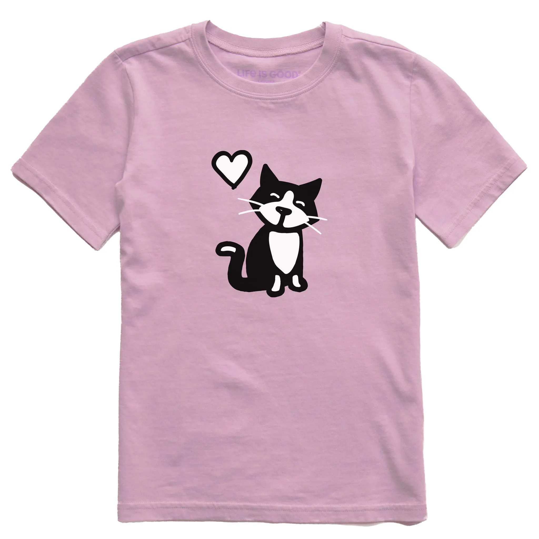 Kids Tuxedo Al w Heart Short Sleeve Crusher Tee Life is Good