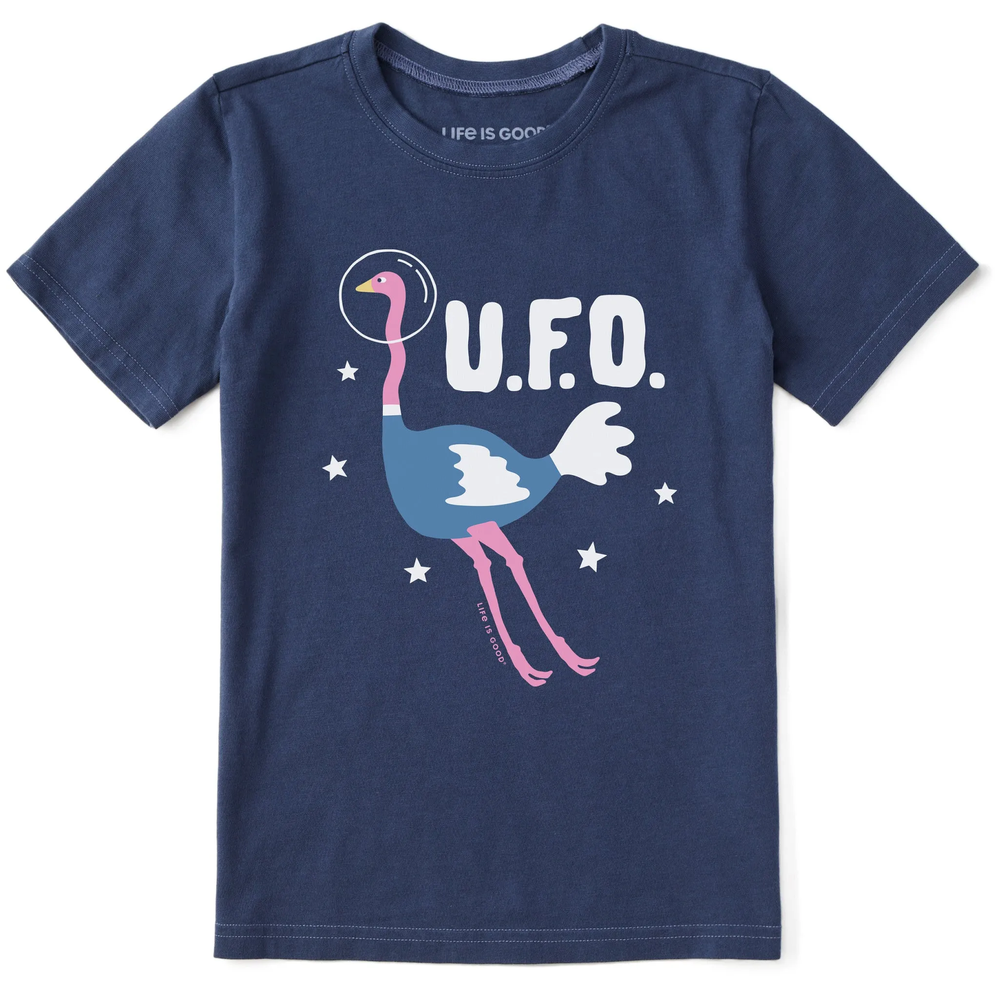 Kids U.F.O. Ostrich Short Sleeve Crusher Tee Life is Good