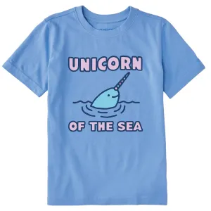 Kids Unicorn of the Sea Short Sleeve Crusher Tee Life is Good