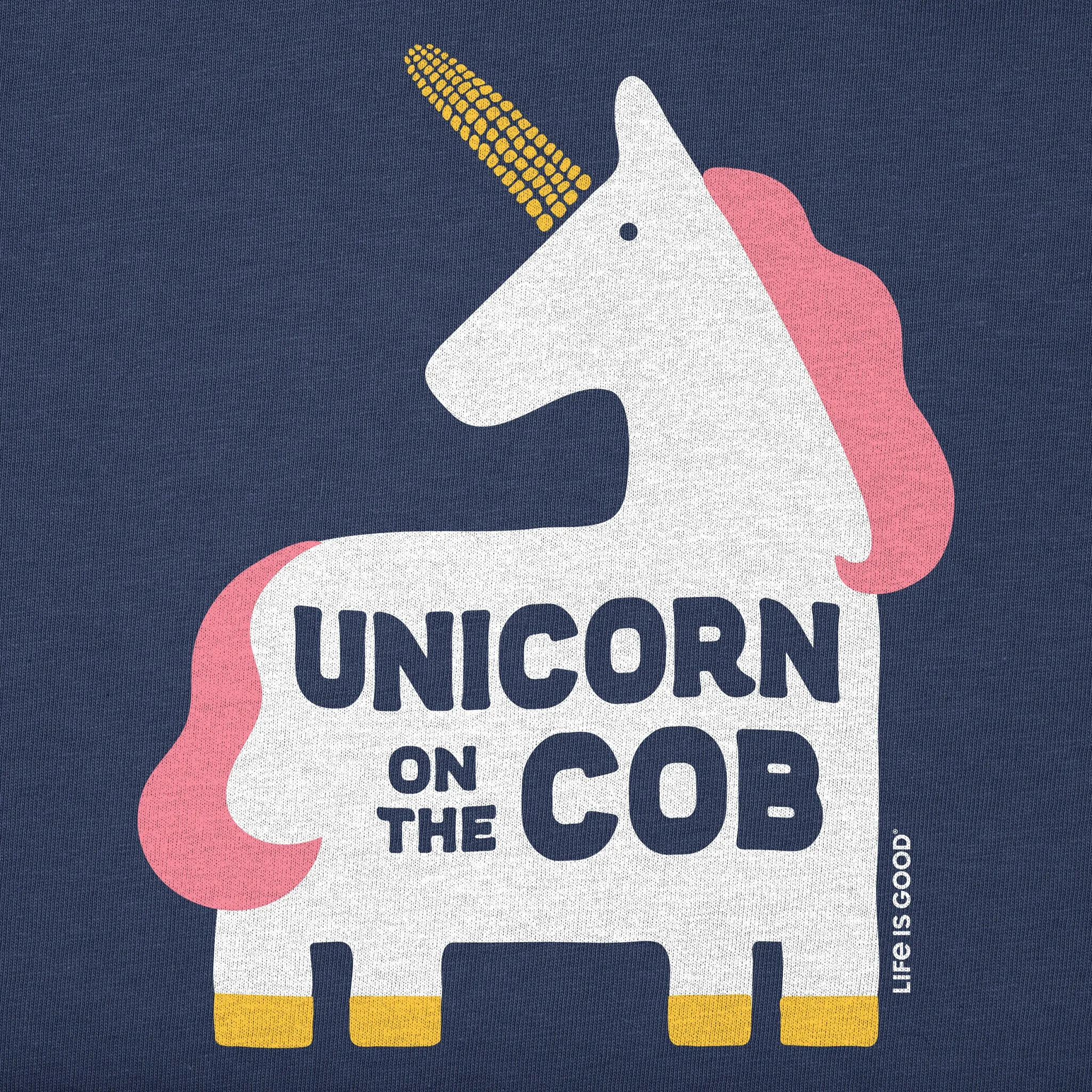 Kids Unicorn on the Cob Short Sleeve Crusher Tee Life is Good