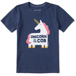 Kids Unicorn on the Cob Short Sleeve Crusher Tee Life is Good
