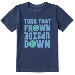 Kids Upside Down Frown Short Sleeve Crusher Tee Life is Good