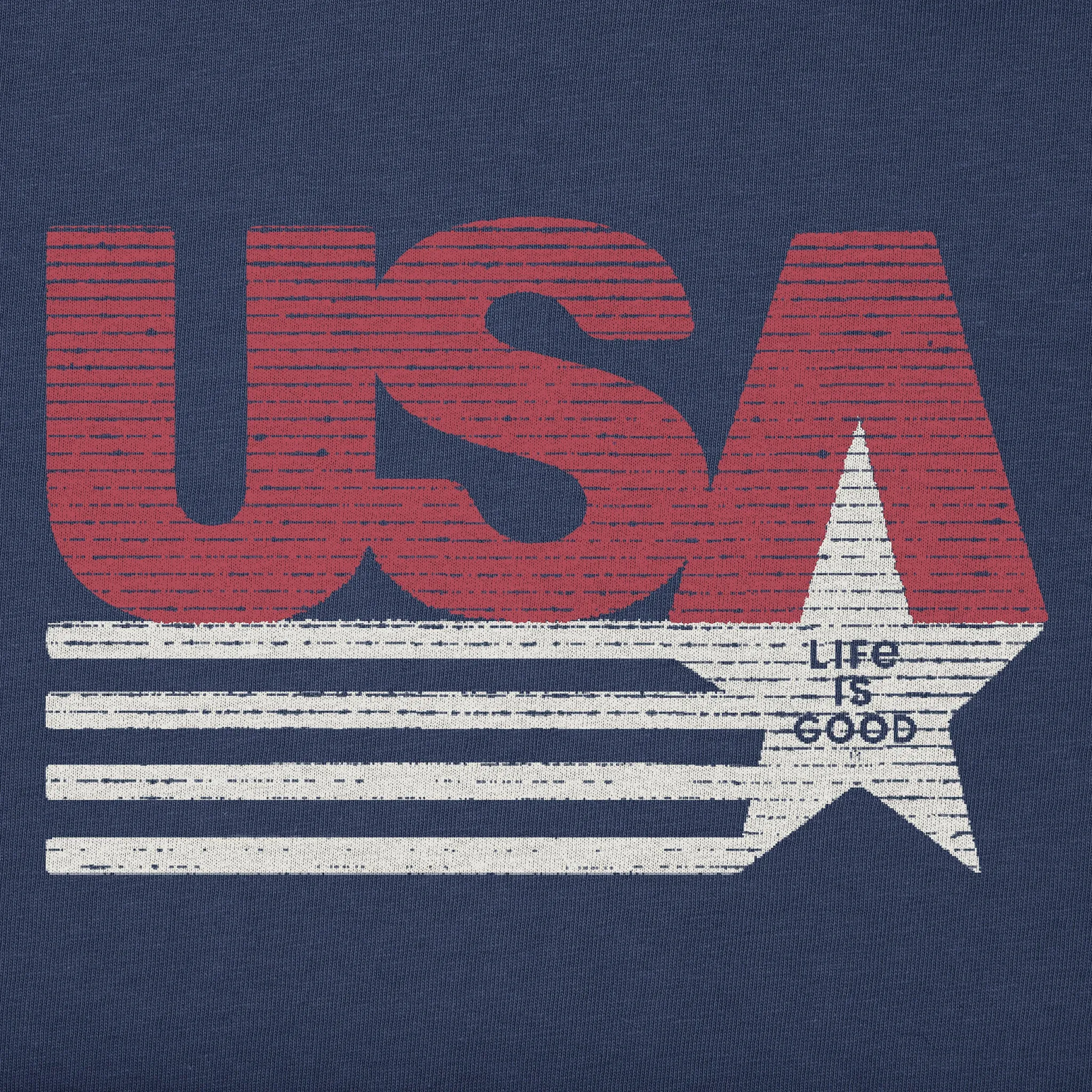 Kids USA Shooting Star Short Sleeve Crusher Tee Life is Good