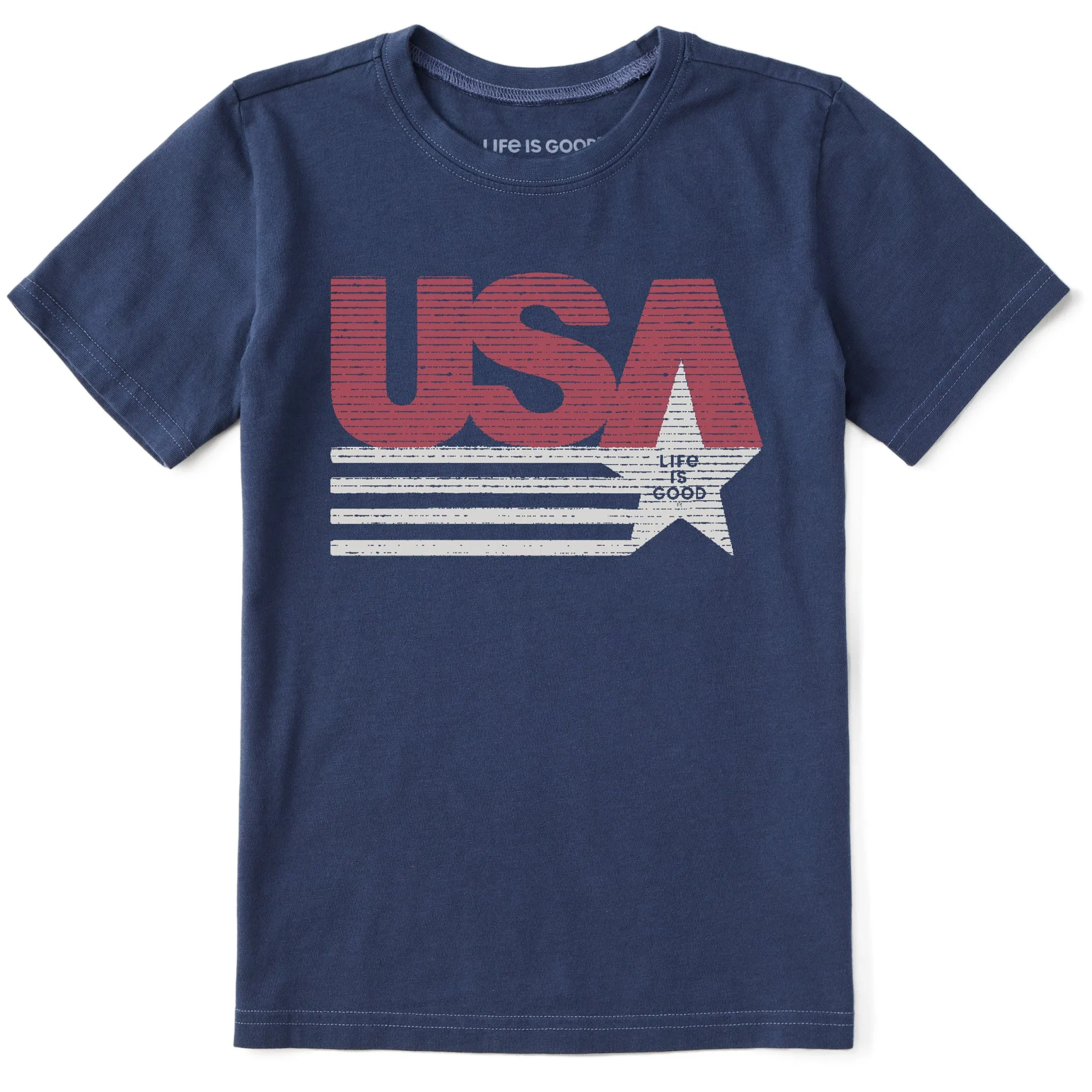 Kids USA Shooting Star Short Sleeve Crusher Tee Life is Good