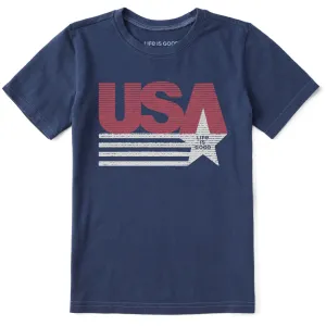 Kids USA Shooting Star Short Sleeve Crusher Tee Life is Good