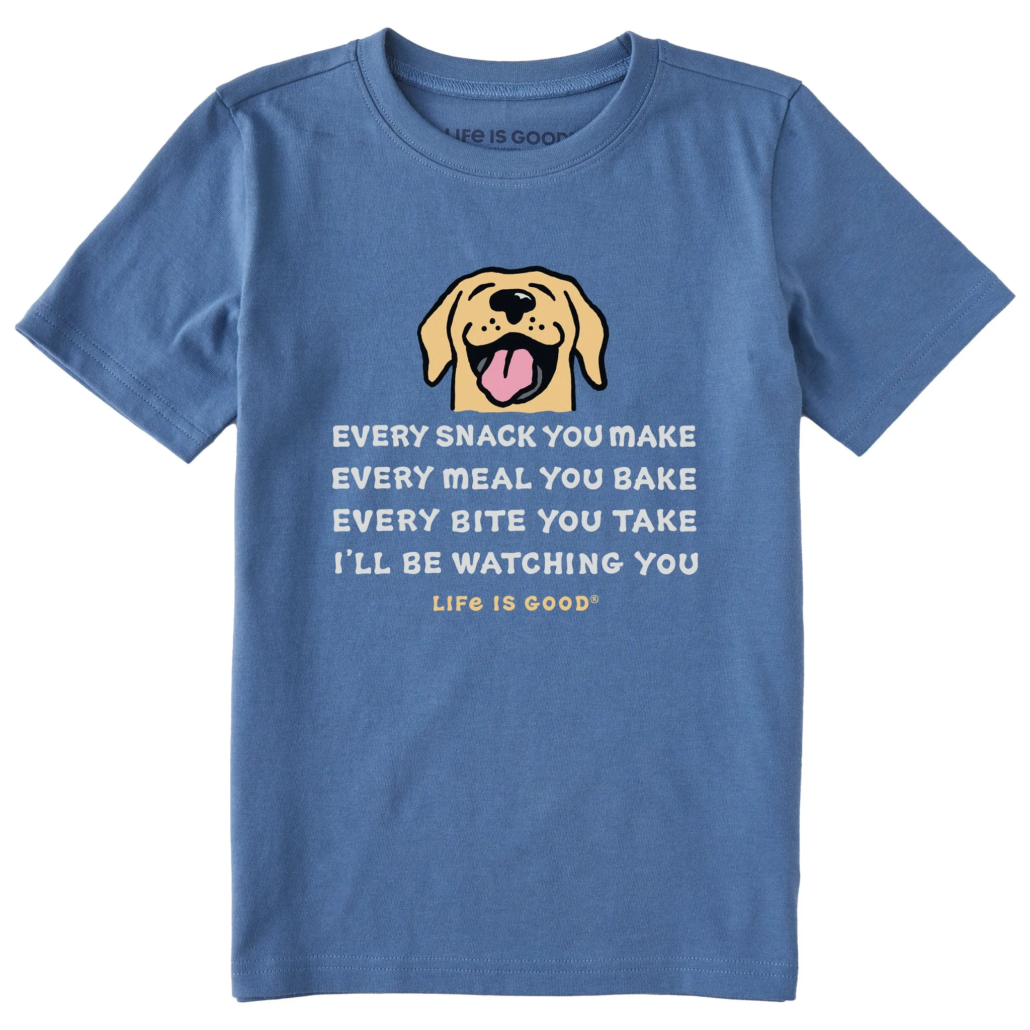 Kids Vintage Ill be Watching You Dog Short Sleeve Crusher Tee Life is Good