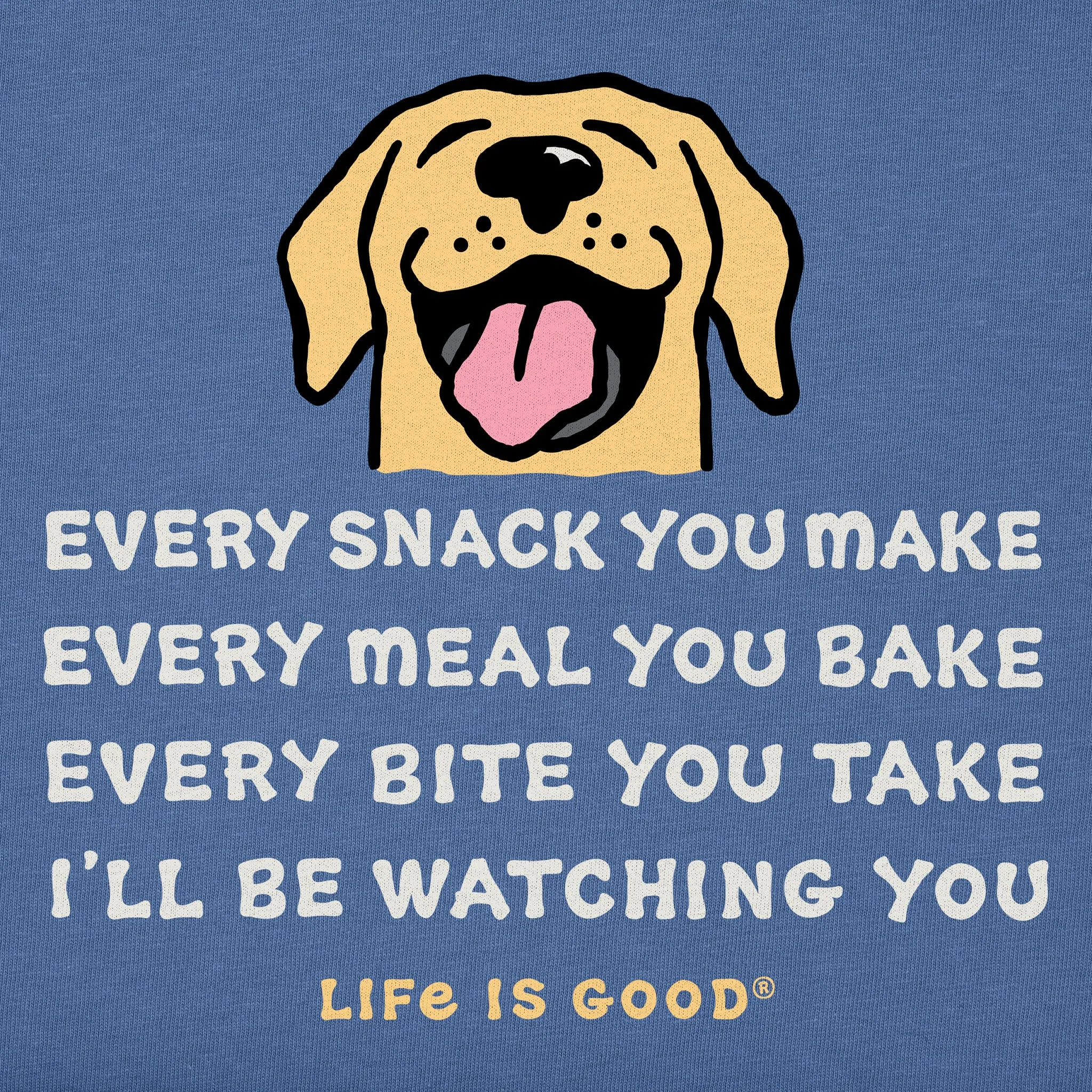 Kids Vintage Ill be Watching You Dog Short Sleeve Crusher Tee Life is Good