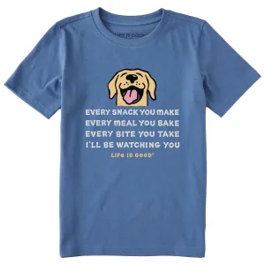 Kids Vintage Ill be Watching You Dog Short Sleeve Crusher Tee Life is Good