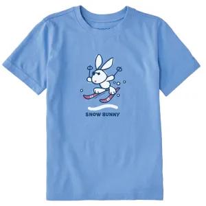 Kids Vintage Snow Bunny Short Sleeve Crusher Tee Life is Good
